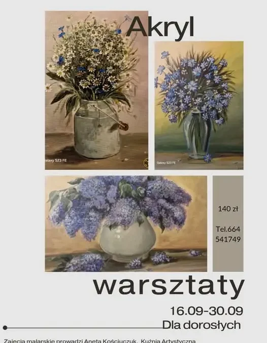 Warsztaty dla dorosłych w Górowie Iławeckim – malarstwo, ceramika i nie tylko