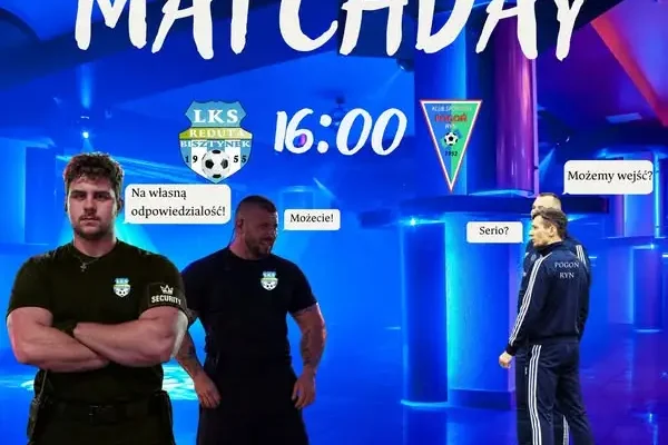Mecz Reduta Bisztynek kontra Pogoń Ryn na stadionie w Bisztynku