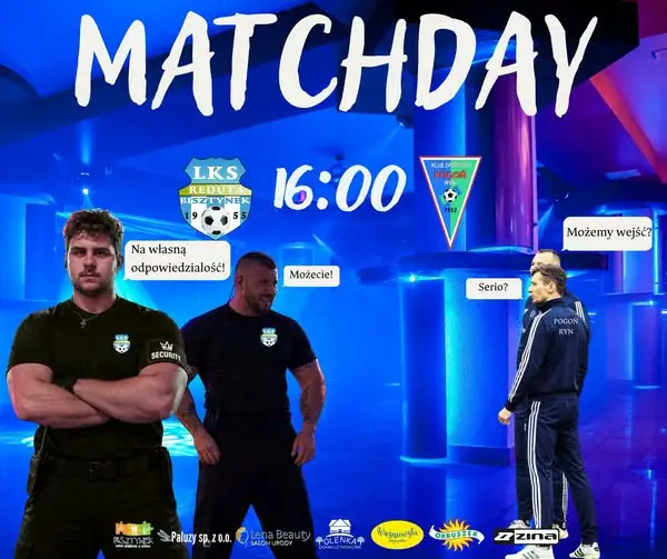 Mecz Reduta Bisztynek kontra Pogoń Ryn na stadionie w Bisztynku