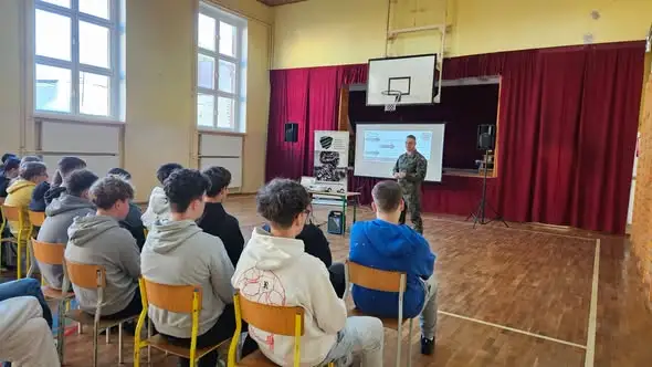 Wojskowe Centrum Rekrutacji w Lidzbarku Warmińskim promuje klasy mundurowe w Górowie Iławeckim