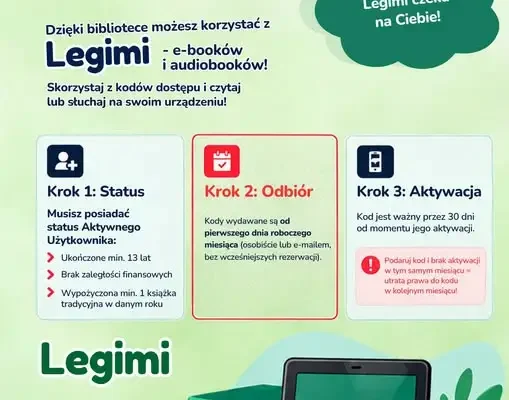 Nowa pula kodów Legimi w bibliotece w Sepopolu – odbierz już od 1 października