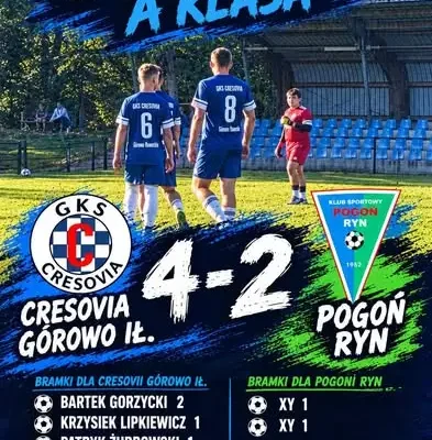 Cresovia Górowo Iławeckie wygrywa i awansuje na 8. miejsce w tabeli