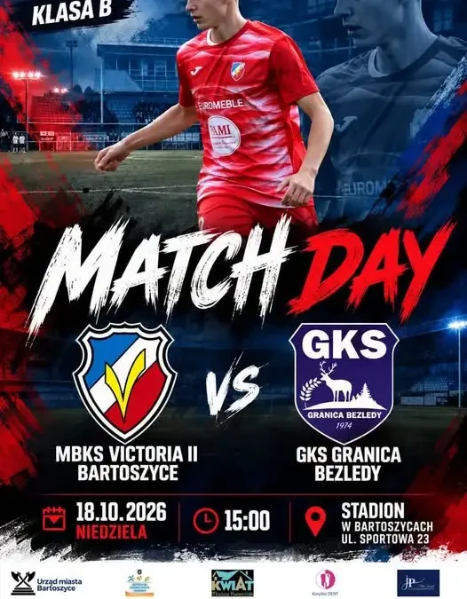 Derby klasy B w Bartoszycach: rezerwy Victorii podejmują Granicę Bezledy