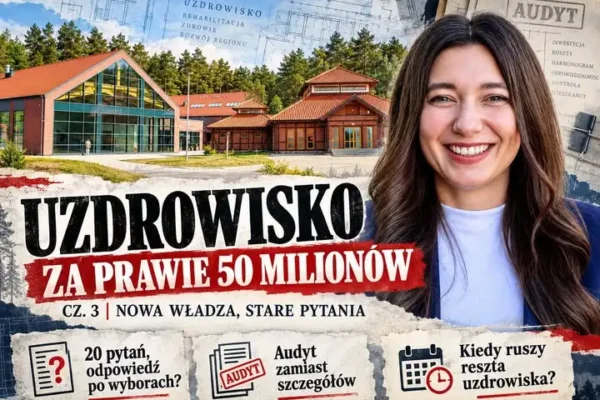 Uzdrowisko za 50 mln zł: nowa wójt milczy przed wyborami, mieszkańcy bez odpowiedzi