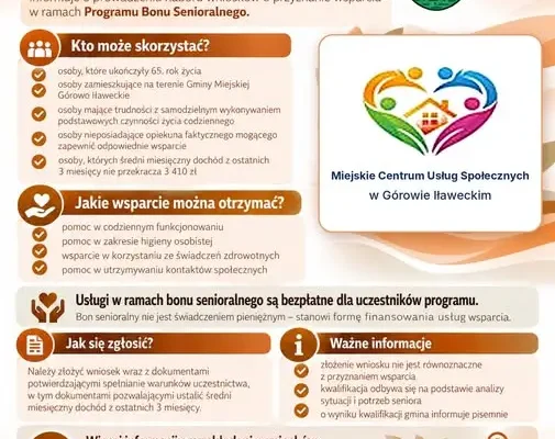Bon senioralny 2026 – rusza nabór wniosków w Górowie Iławeckim
