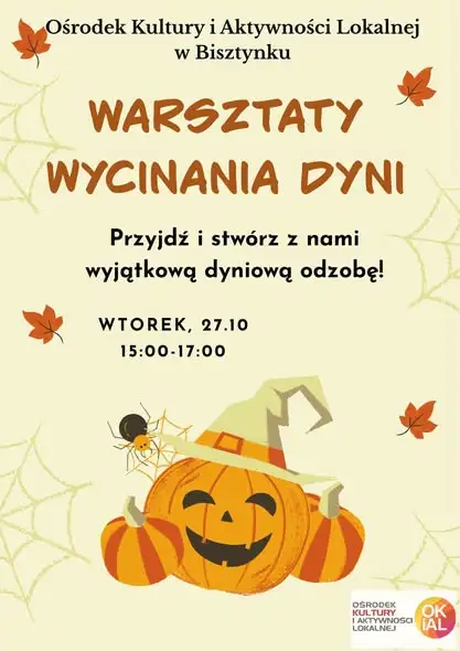 Halloween w Bisztynku: warsztaty dyniowe i slime w Bramie Lidzbarskiej